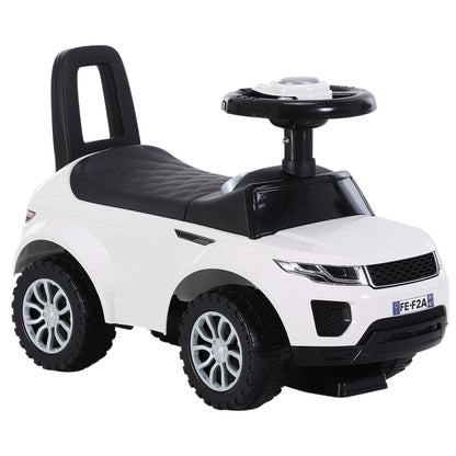 3-in-1 Ride On Car Foot To Floor Slider Toddler w/ Horn Steering White