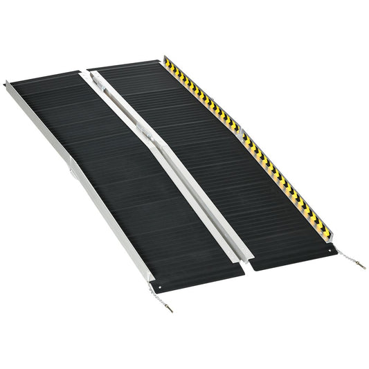 HOMCOM Folding Aluminium Wheelchair Ramp 152x73cm 272KG Capacity for Home