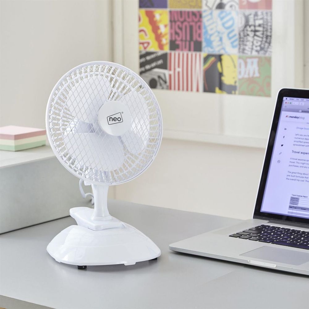 Neo Mini Clip Base Mount Desk Fan � White