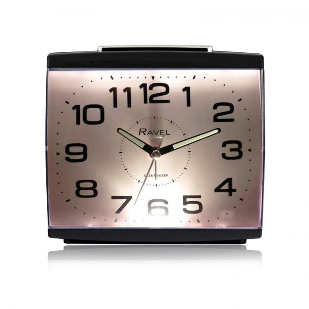 Ravel Large Square Retro Bedside Quartz Alarm Clock RC037.3