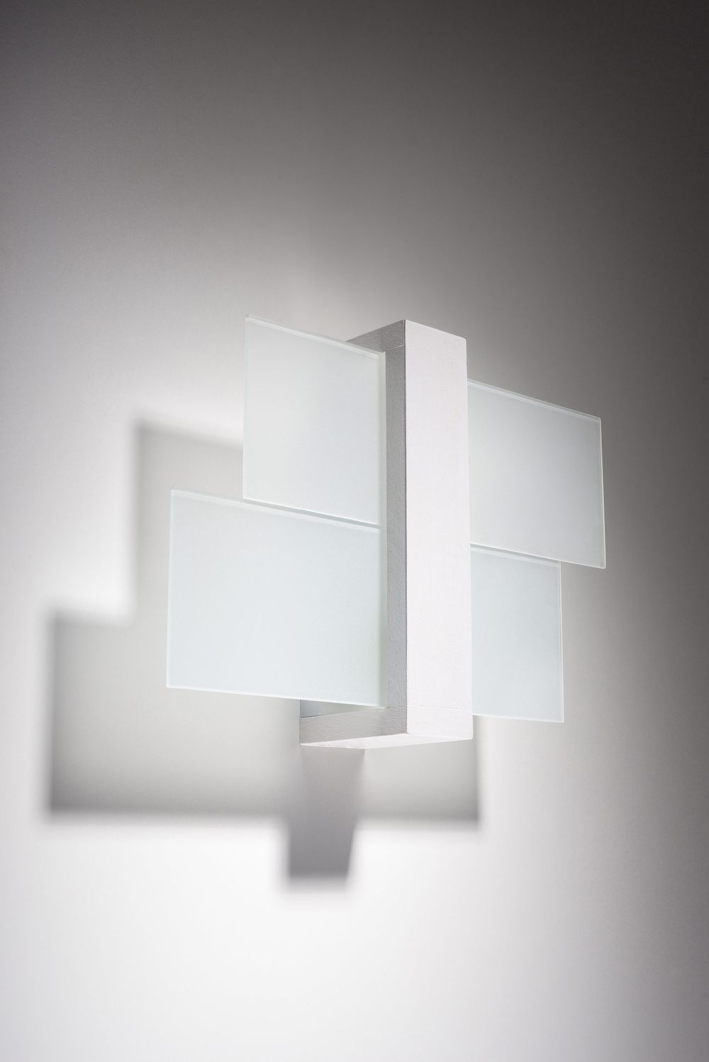 Wall Lamp FENIKS 1 White Wood/Glass Modern Scandinavian Design LED E27