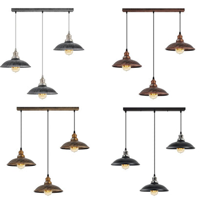 Industrial Vintage Kitchen Lights Chandelier Metal Shade Hanging E27 Pendant