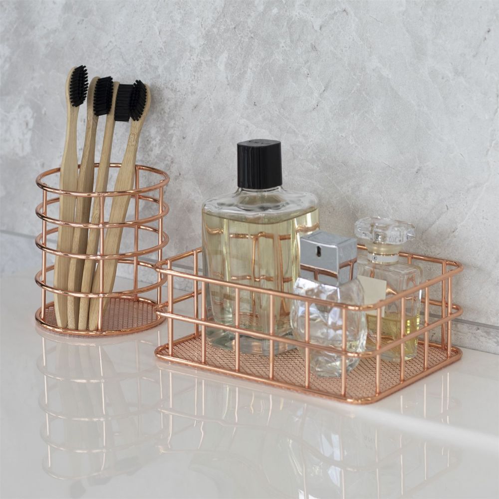 Rose Gold Organisation Baskets - Set of 4 | M&W