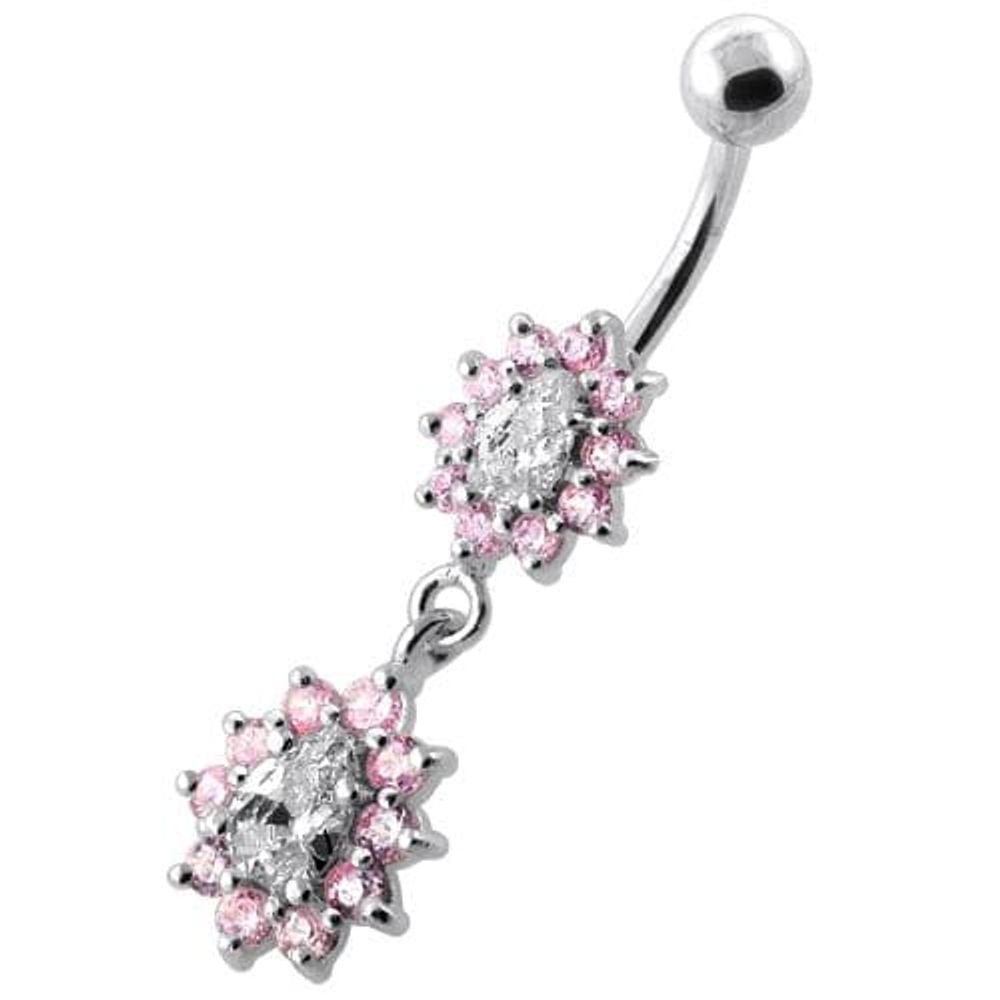 Fancy Jeweled cute belly button piercing