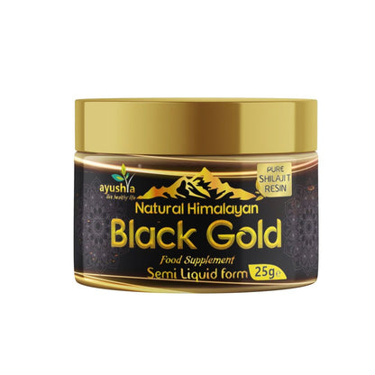 Black Gold Pure Himalayan Shilajit Resin, Natural Source of Fulvic Acid - 25 grm