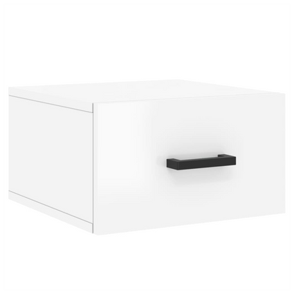 vidaXL Wall-mounted Bedside Cabinet High Gloss White 35x35x20 cm