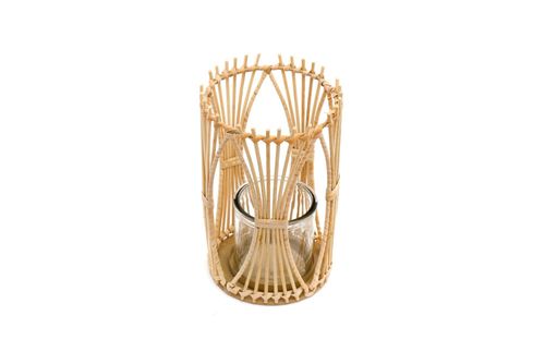 Rattan Candle Holder Small