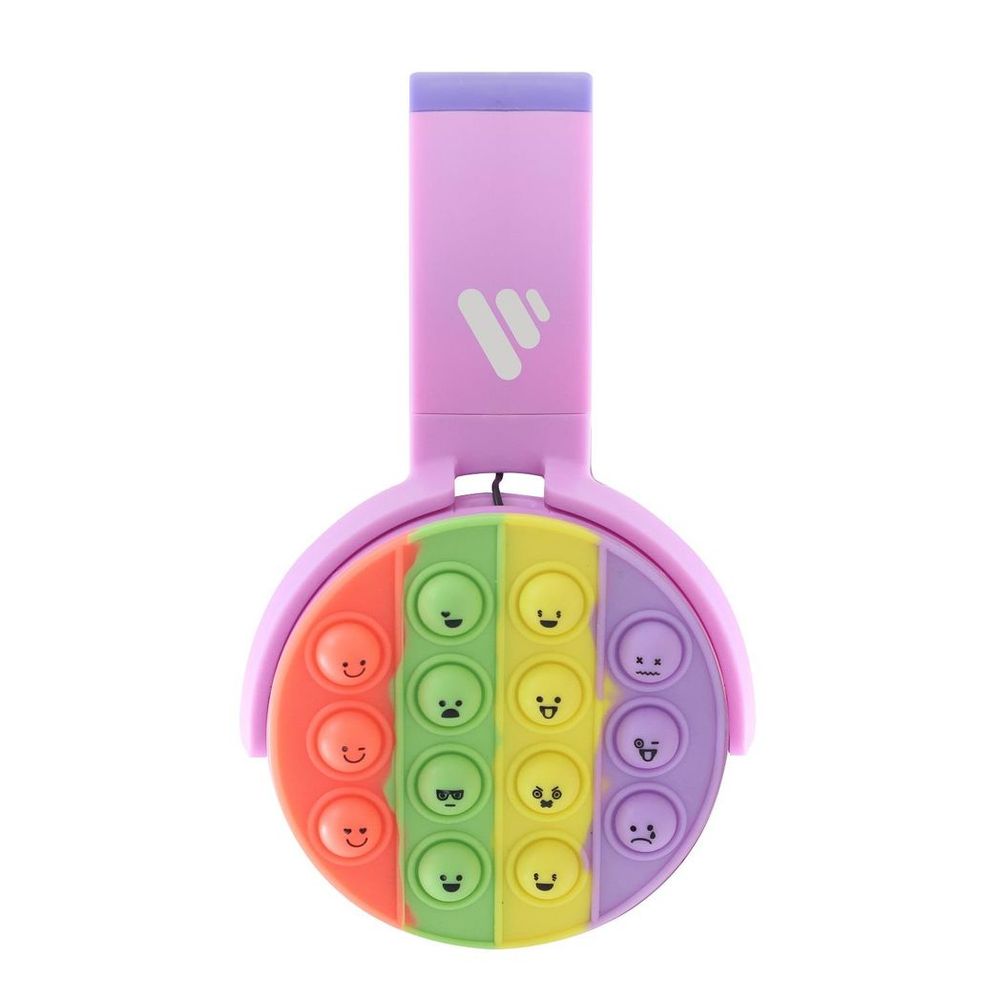 Vybe Stress Buster Push-Pop Fidget Tool AUX Cable Wireless Kids Headset - Purple