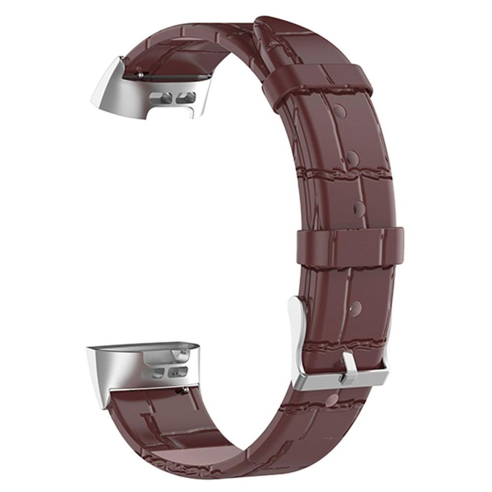 Real Leather Watch Band for Fitbit Charge 3 High Quality And Comfortable- Brown