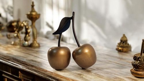 Gold Aluminium Cherry Ornament 31cm