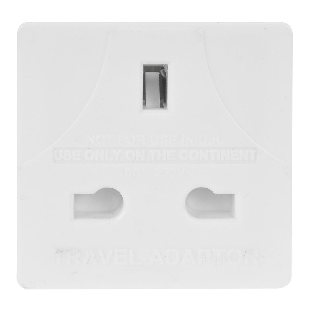 PIFCO Euro Travel Adaptor Adapter UK to Europe 2 pin - FOR EUROPEAN SALES