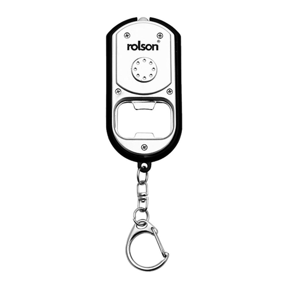 Rolson Bottle Opener Key Ring with One Super Bright LED And On / Off Button