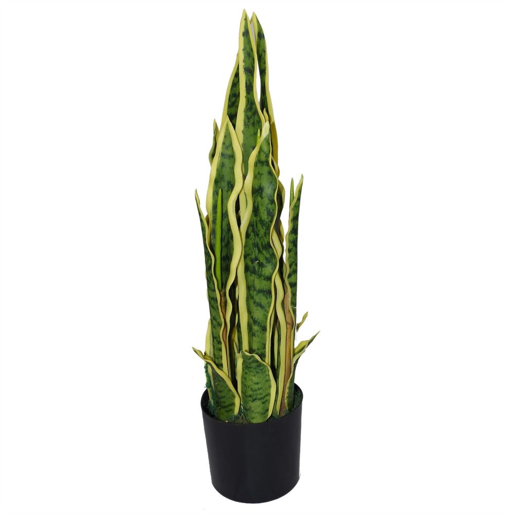 55cm Artificial Sansevieria Yellow Green Indoor Plant