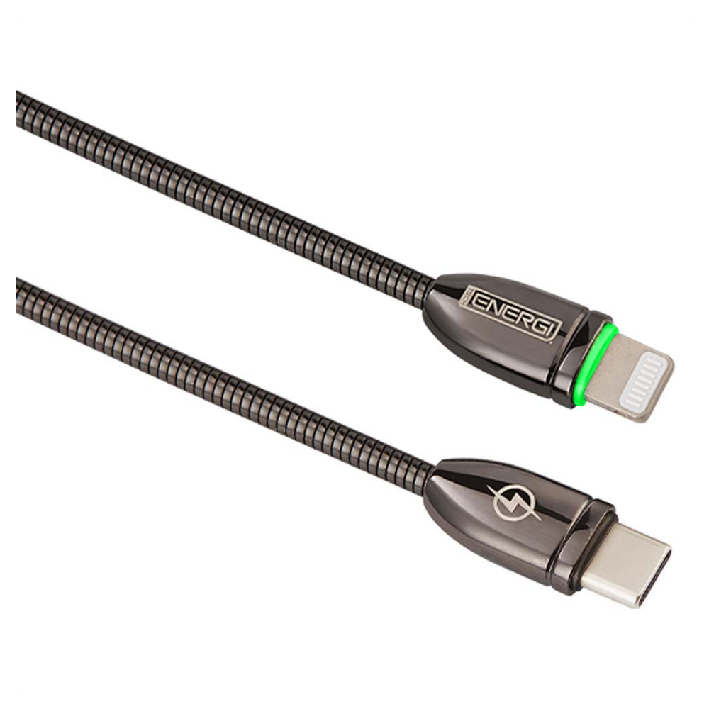 Tech Energi Apple PD USB-C to MFi Lightning 8-Pin Cable (Up to 60W) - 1.2 Metre - Black