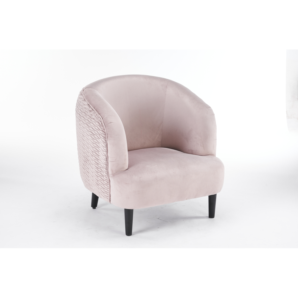 77CM GREY VELVET ARM CHAIR