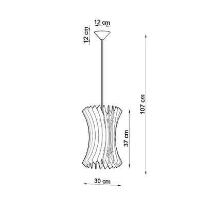 Pendant lamp wood Oriana Scandinavian Design E27