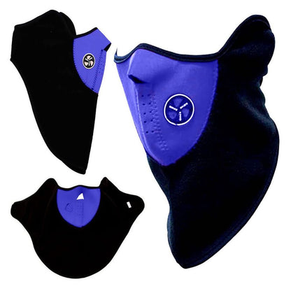 Aquarius Thermal Neoprene Face & Neck Mask Warm & Breathable Biker Mask, Blue