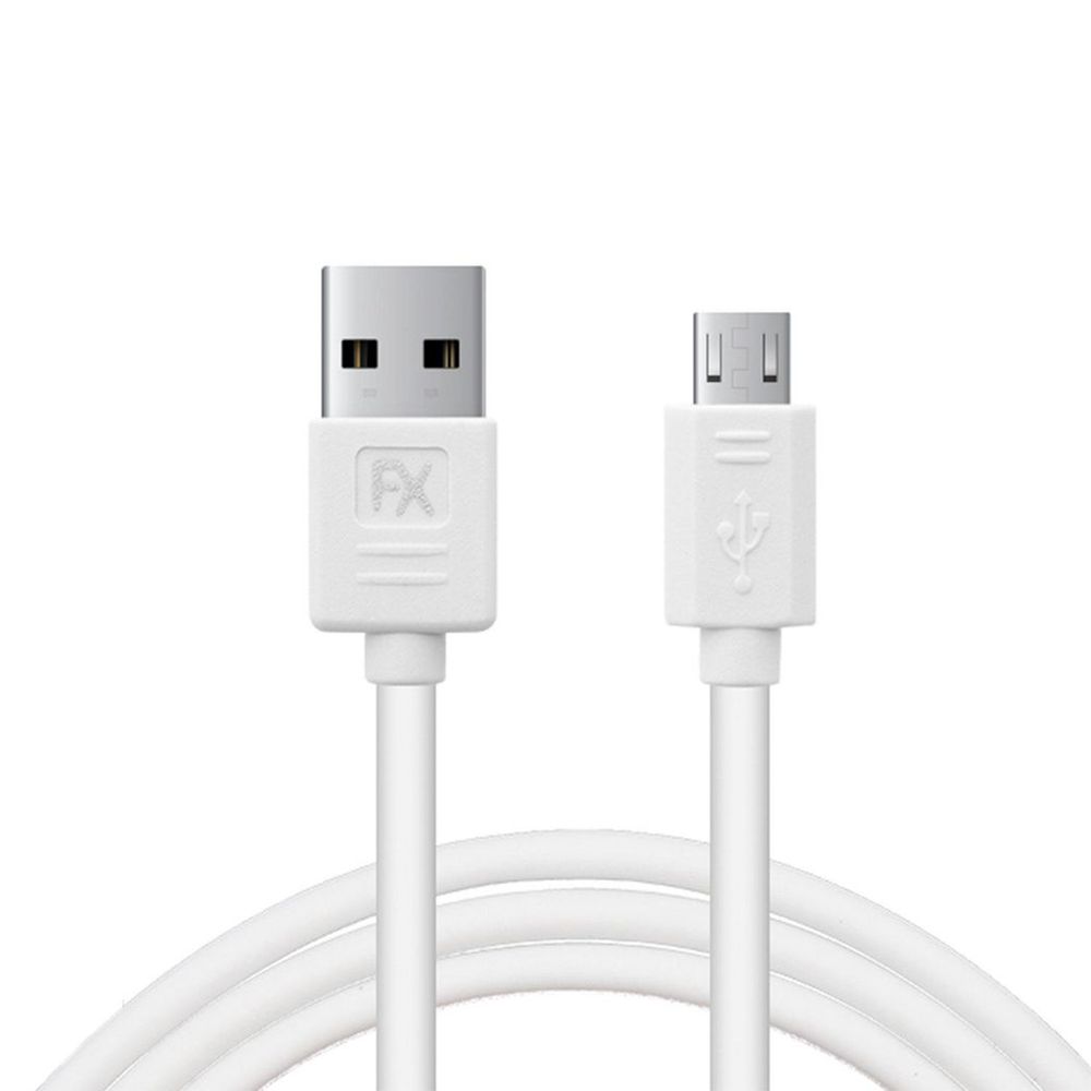 FX Powabud USB Data Cable For Micro USB Devices - White