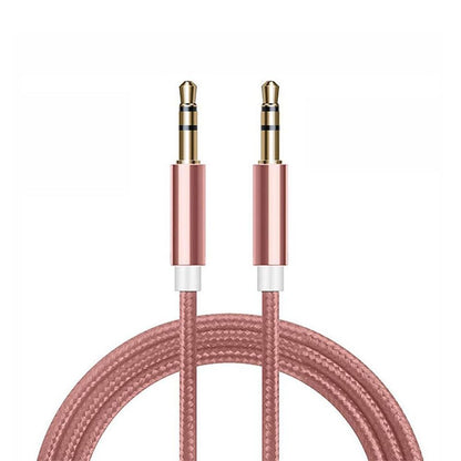 FX Powabud Aux-In-Cable 3.5mm Braided, Rose Gold