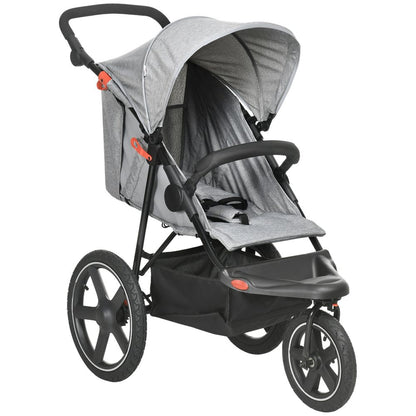 Lightwieght Pushchair w/ Reclining Backrest From Birth to 3 Years - Grey