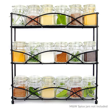 3 Tier Herb & Spice Rack Black | M&W