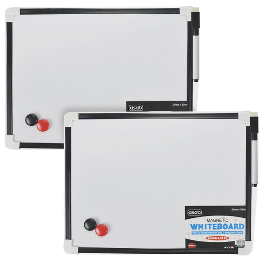 2X A4 Magnetic Whiteboard W Pen & Eraser | AS-20133