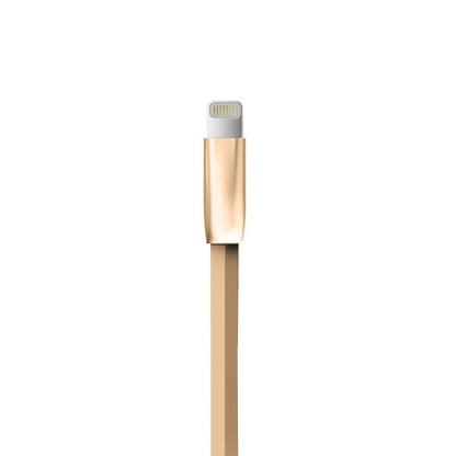 Spring Zinc Alloy Lightning to USB Sync and Charge Cable - 1 Meter, Gold