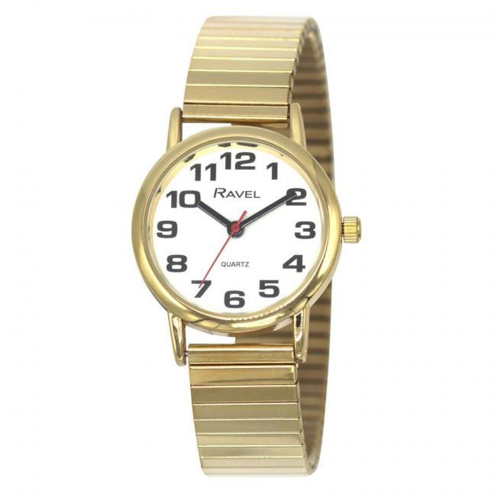 Ravel Ladies Watch Gilt Expander Strap R0208.01.2s