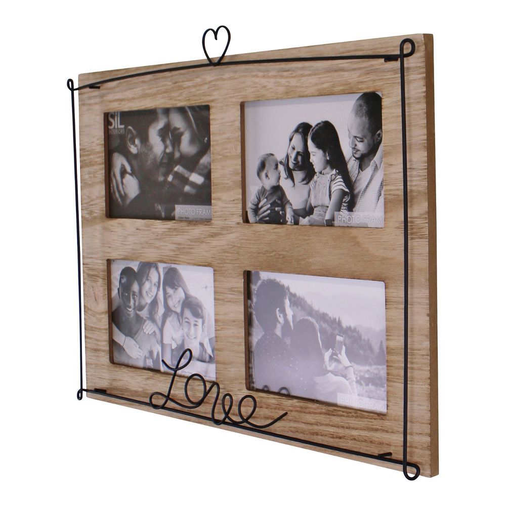 Multi Photo Frame, Holds 4 Photos, Love Design