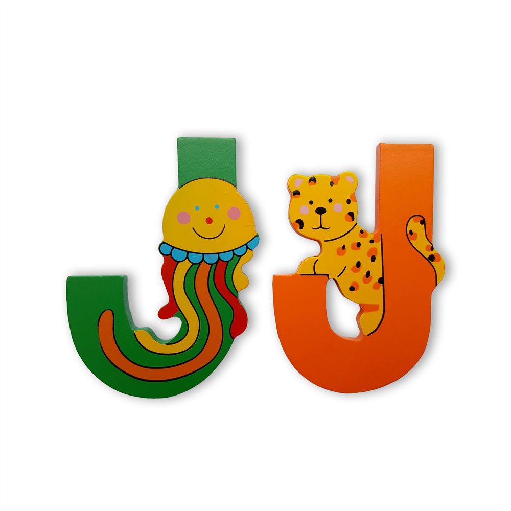 Wooden Jungle Animal Upper Case Alphabet Letters Bedroom Wall Door Name