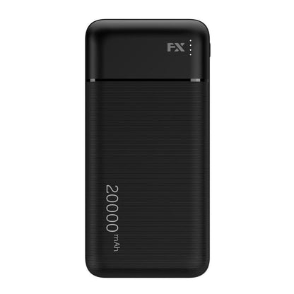 FX 20000 mAh Powerbank with Type-C 3A Output, Black