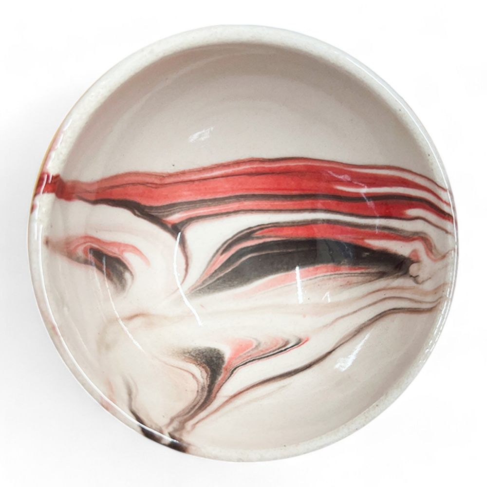 Handmade Ceramic Bowl Mocha Red 8cm