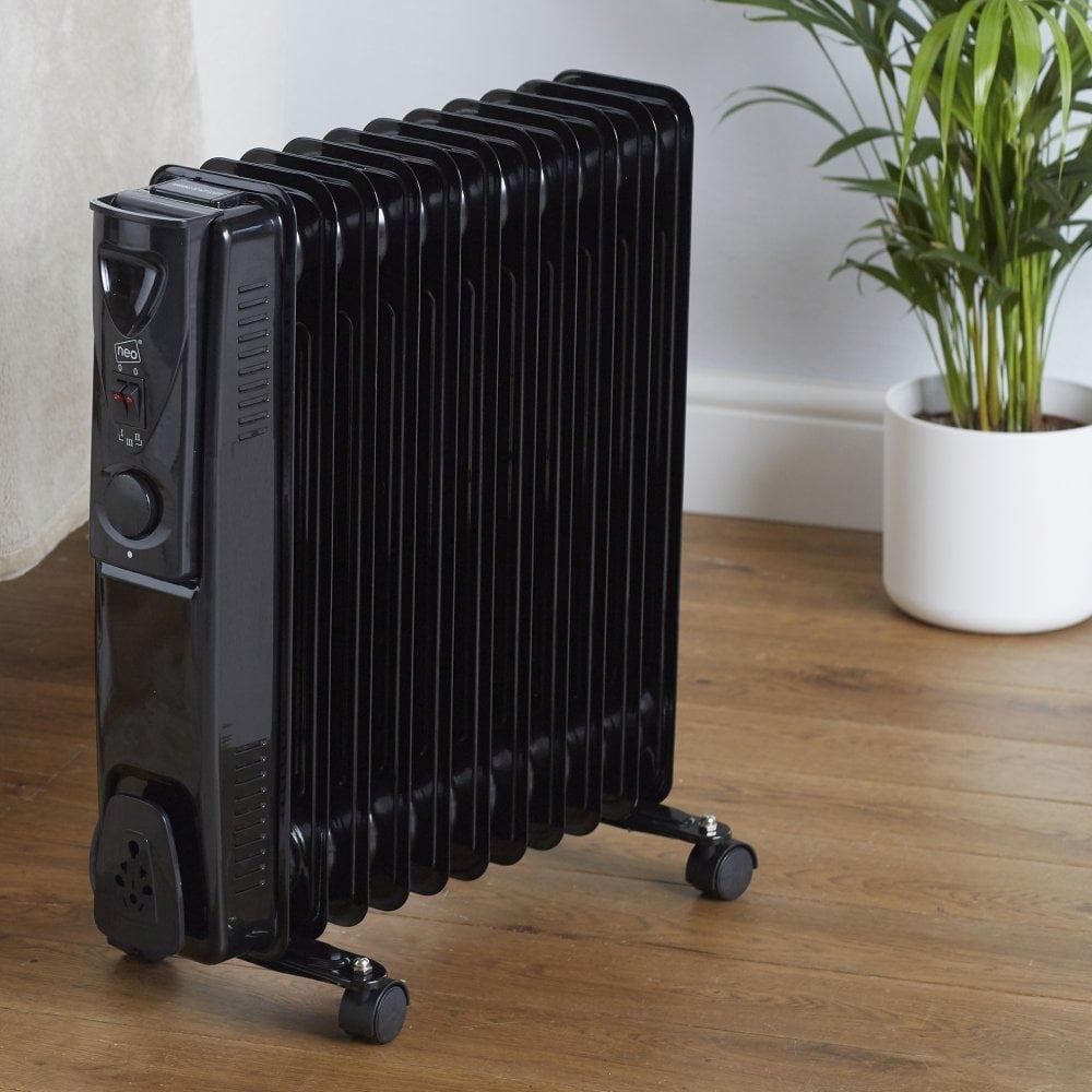 2000 - 2500W Electric Oil Filled Radiator in Black or White