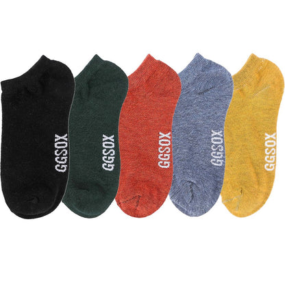 10 Pieces = 5 Pairs Women Invisible Cotton Sock Slippers Lady Female Summer Casual Fashion Soft Short Ankle Shallow Mouth Socks