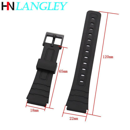 Rubber Watch Strap for Casio W800H Band 12 14 16 18 20mm 22mm Sport Diving Silicone Watchband Accessories F91W F84 F105/108/A158