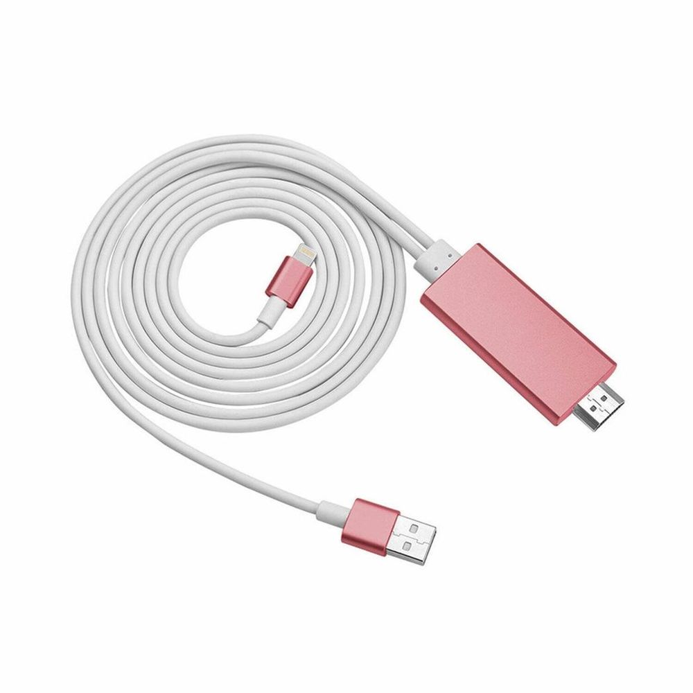 Aquarius Full HD Support HDMI Connector Cable for Phone/Pad Rose Gold