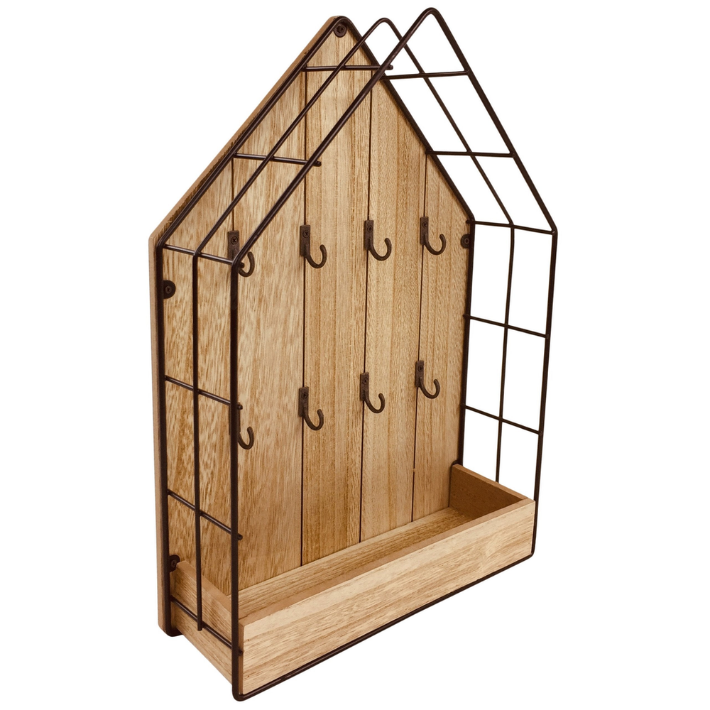 Wood & Wire House Key Storage Unit