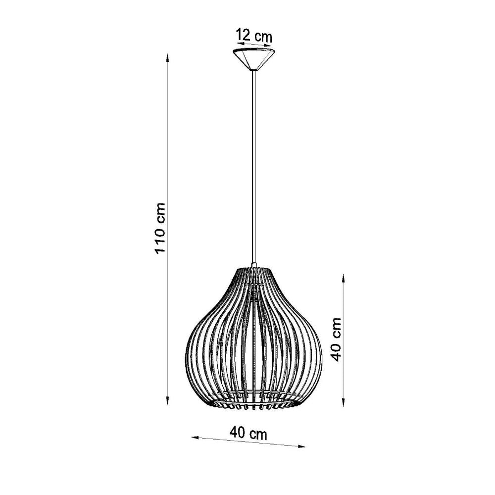 Pendant lamp wood Aprilla Scandinavian Design E27