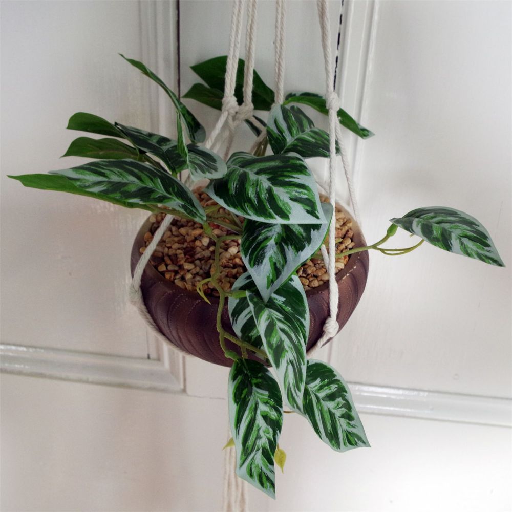 85cm Hanging Artificial Potted Pothos Plant with Planter