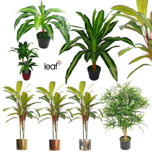 Artificial Dracaena Plant Tropical Indoor Display Home Decor Realistic Plants