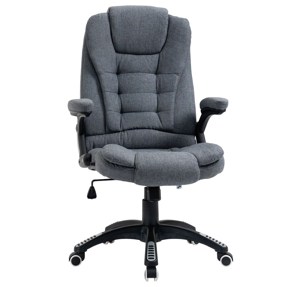 High Back Home Office Chair Computer Desk Chair w/ Arms Swivel Wheels Dark Grey