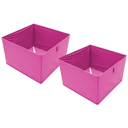 JOCCA Set of 2 Drawers Sustainable Storage Organiser, Fits 6 Shelf Hanger, Pink