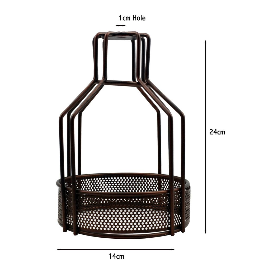 Vintage Industrial Metal Wire Cage Wall Lamp Guard Retro Light Shade Protection~1280