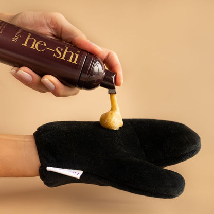 He-Shi Luxury Velvet Tanning Mitt - Prevent tan stains - double sided