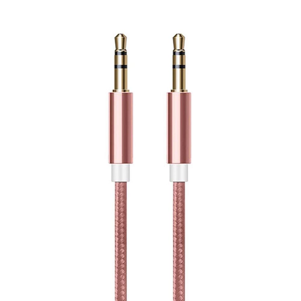 FX Powabud Aux-In-Cable 3.5mm Braided, Rose Gold