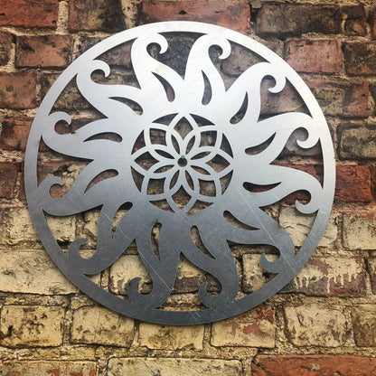 Contemporary steel SUN Sign Metal Garden Ornament Wall Decoratio