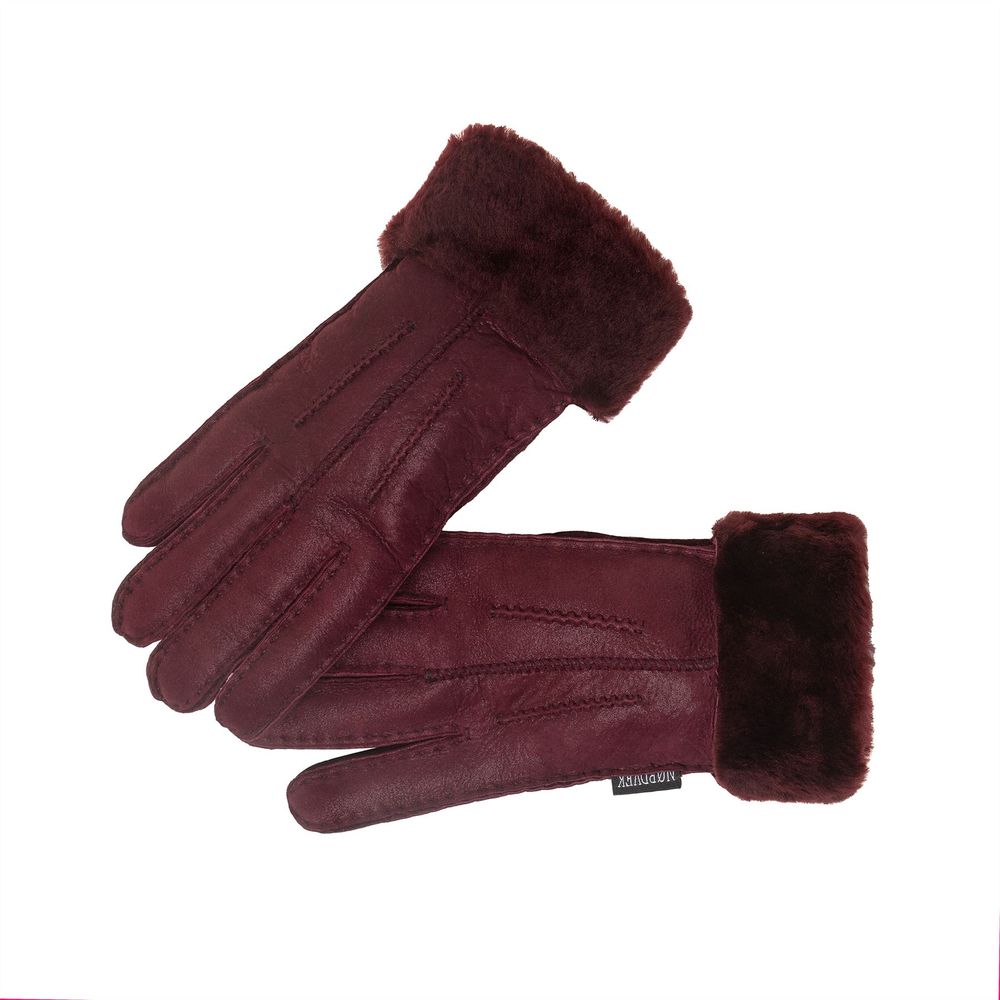 Nordvek Womens Sheepskin Gloves With Fur Cuff - 301-100