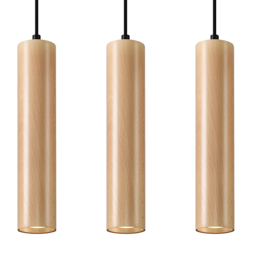 Pendant lamp wood Lino Scandinavian Design GU10