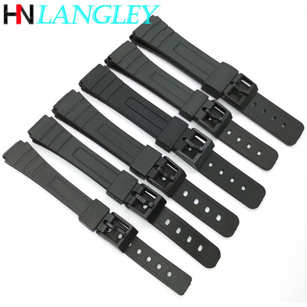 Rubber Watch Strap for Casio W800H Band 12 14 16 18 20mm 22mm Sport Diving Silicone Watchband Accessories F91W F84 F105/108/A158