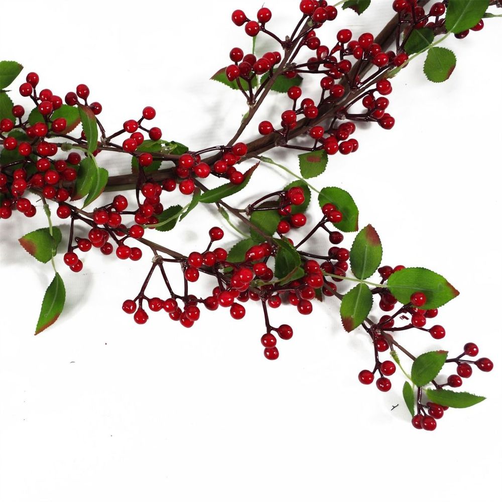 150cm Large Luxury Christmas Natural Look Red Berry Floristry Garland